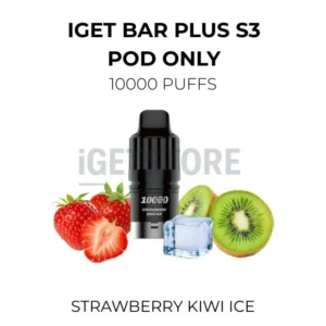 IGET Bar Plus S3 Pod Only 10000 Puffs – Strawberry Kiwi Ice