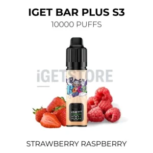 IGET Bar Plus S3 10000 Puffs – Strawberry Raspberry