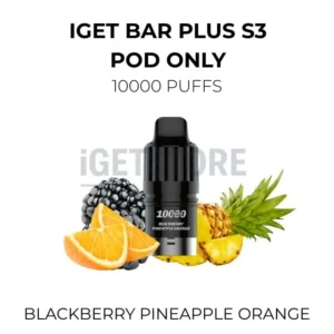 IGET Bar Plus S3 Pod Only 10000 Puffs – Blackberry Pineapple Orange
