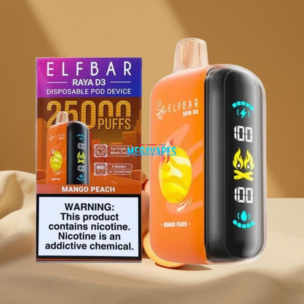 ELF_BAR_RAYA_D3_25000_Puffs_23ml_5_Rechargeable_Disposable_Vape_Mango_Peach_D6DP0Z66-1jpg - Mega Vapes Australia