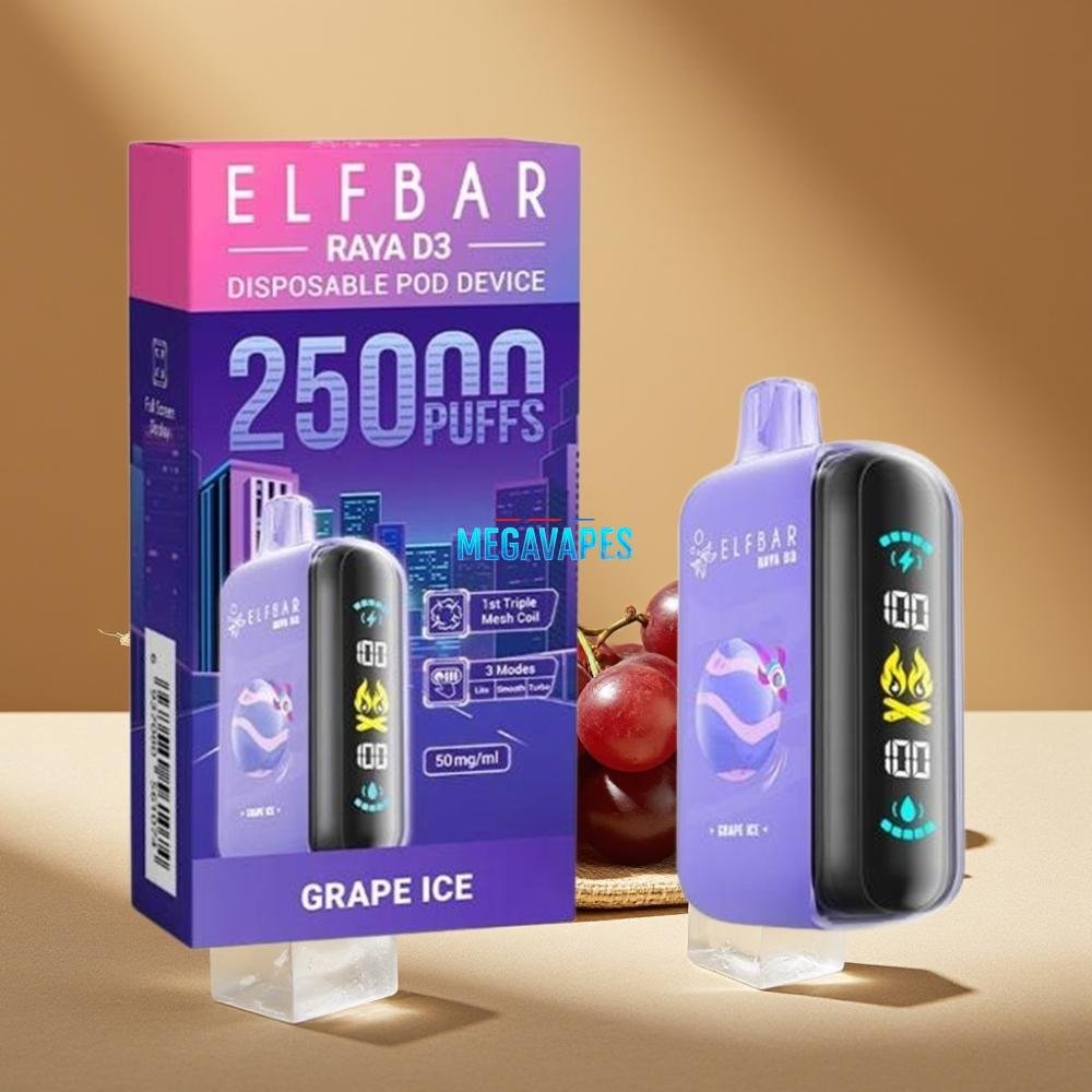 ELF_BAR_RAYA_D3_25K_Puffs_23ml_Grape_Ice_Rechargeable_Disposable_Vape_D6DP0Z46-1jpg - Mega Vapes Australia
