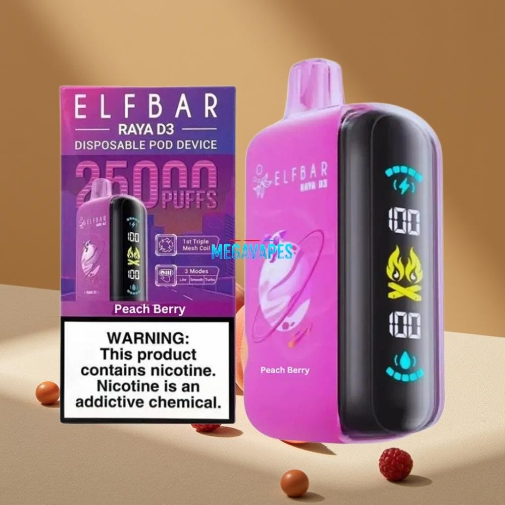 ELF_BAR_RAYA_D3_25K_Puffs_23ml_Peach_Berry_Disposable_Vape_D6DP0Z53-1jpg - Mega Vapes Australia