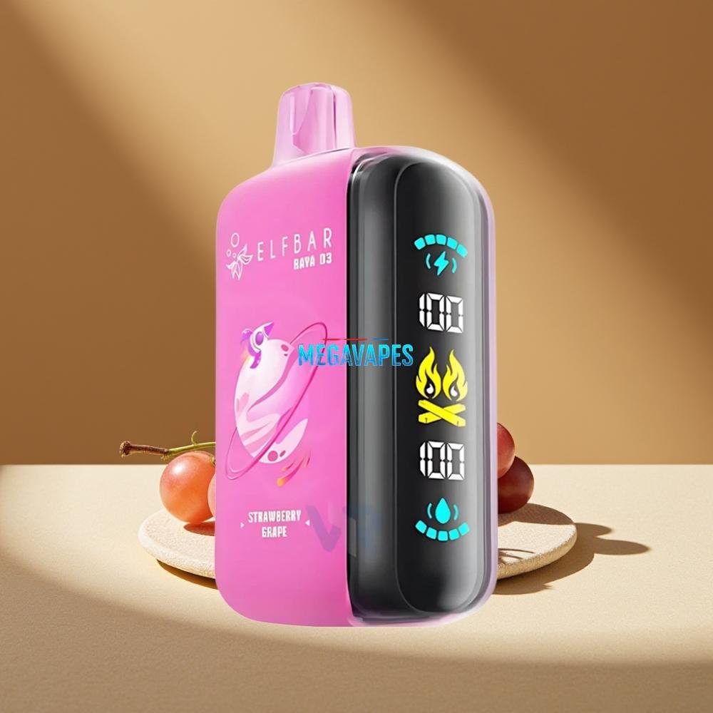 ELF_BAR_RAYA_D3_25K_Puffs_Rechargeable_Disposable_Vape_with_Screen_Strawberry_Grape_D6DP0Z50jpg - Mega Vapes Australia