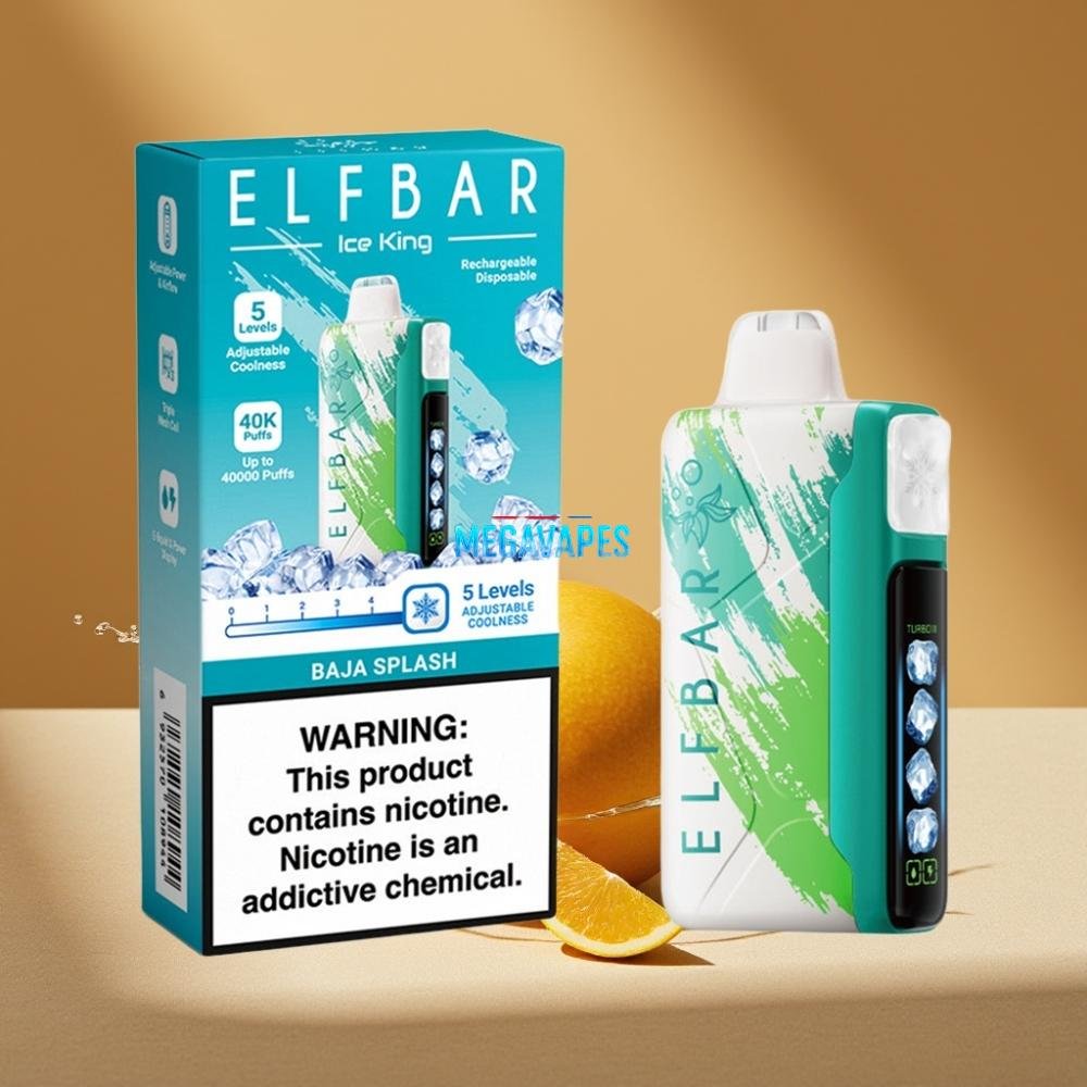 Elf_Bar_Ice_King_40000_Puffs_Rechargeable_Disposable_Vape_with_Adjustable_Cooling_LCD_Display_Baja_Splash_D6DP0Z11-1jpg - Mega Vapes Australia