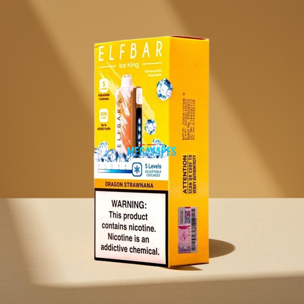 Elf_Bar_Ice_King_40000_Puffs_Rechargeable_Disposable_Vape_with_Adjustable_Cooling_LCD_Display_Dragon_Strawnana_D6DP0Z24-2jpg - Mega Vapes Australia