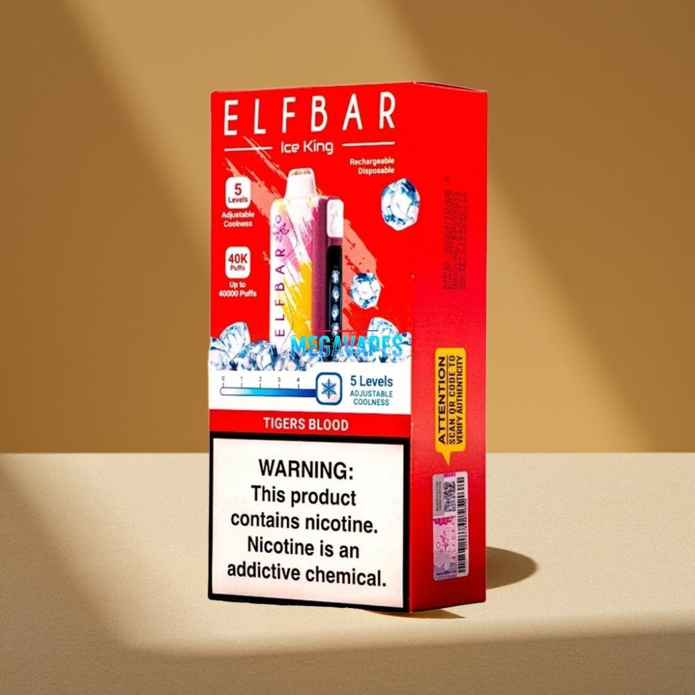 Elf_Bar_Ice_King_40000_Puffs_Rechargeable_Disposable_Vape_with_Adjustable_Cooling_LCD_Display_Tiger_s_Blood_D6DP0Z64-1jpg - Mega Vapes Australia