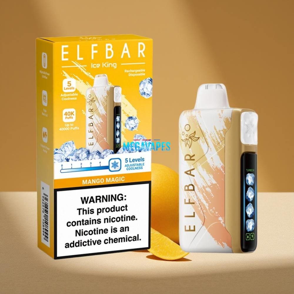 Elf_Bar_Ice_King_40000_Puffs_Rechargeable_Disposable_Vape_with_Adjustable_Cooling_Mango_Magic_D6DP0Z23-1jpg - Mega Vapes Australia