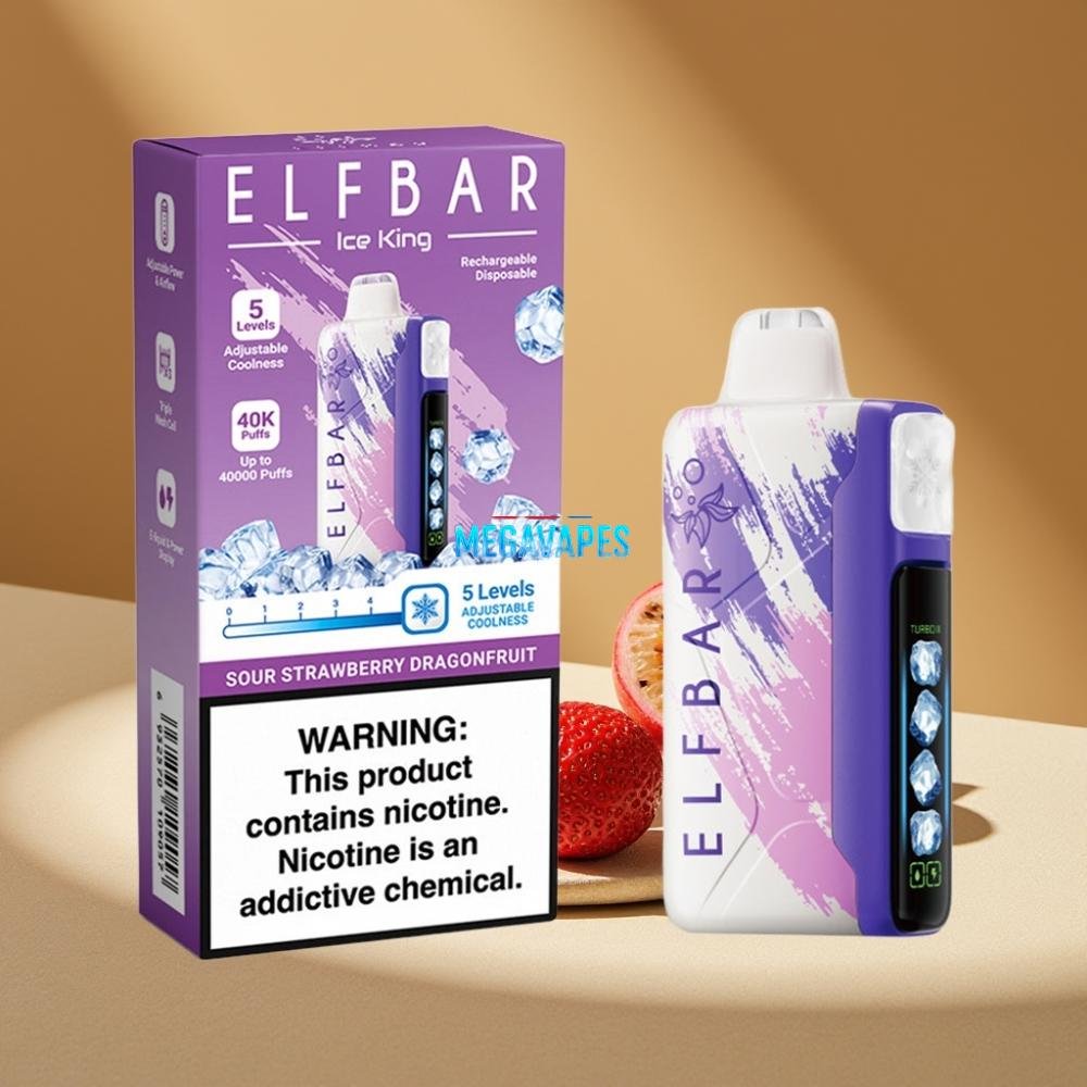 Elf_Bar_Ice_King_40000_Puffs_Rechargeable_Disposable_Vape_with_Adjustable_Cooling_Sour_Strawberry_Dragonfruit_D6DP0Z51-1jpg - Mega Vapes Australia