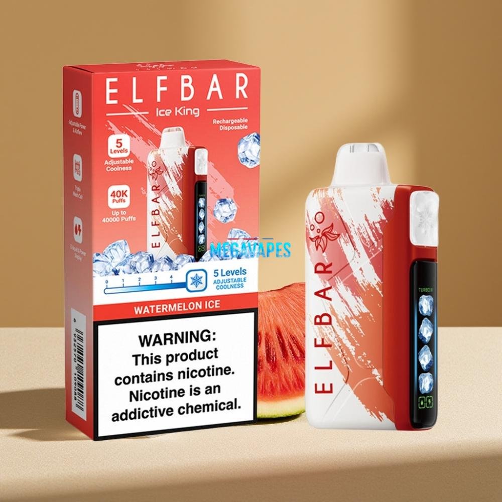 Elf_Bar_Ice_King_40000_Puffs_Rechargeable_Disposable_Vape_with_Adjustable_Cooling_Watermelon_Ice_D6DP0Z9-1jpg - Mega Vapes Australia