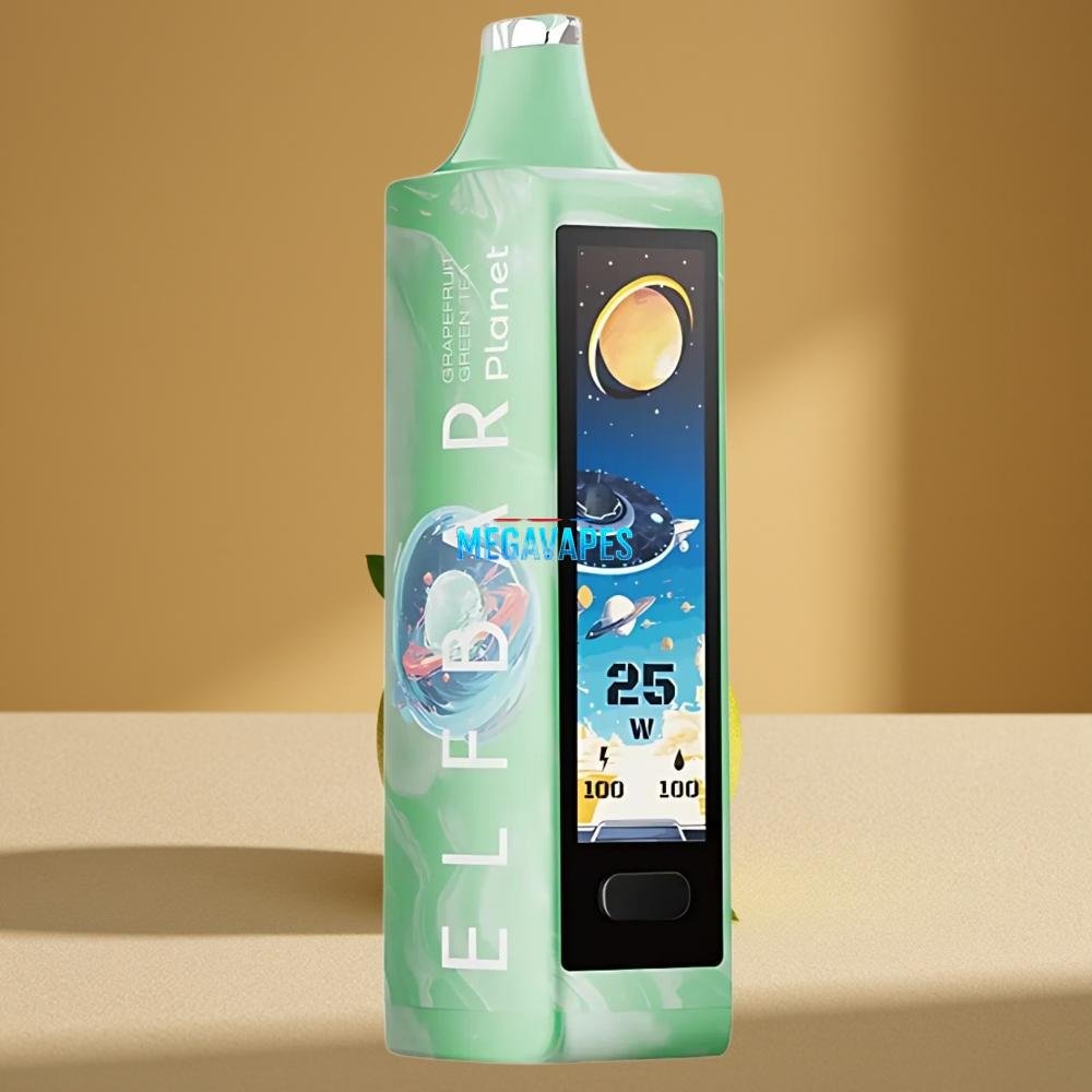 Elf_Bar_Planet_25K_Puffs_Rechargeable_Disposable_Vape_Grapefruit_Green_Tea_50mg_D6DP0Z3jpg - Mega Vapes Australia