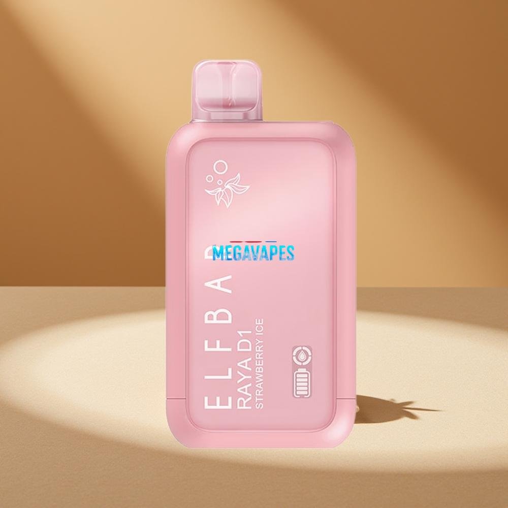 Elf_Bar_Raya_D1_13000_Puffs_18ml_Rechargeable_Disposable_Vape_Strawberry_Ice_D6DP0Z40jpg - Mega Vapes Australia