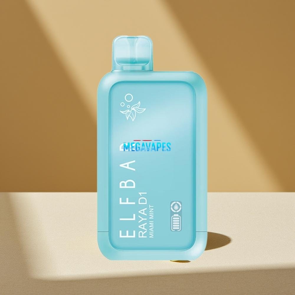 Elf_Bar_Raya_D1_18ml_650mAh_13000_Puffs_Disposable_Vape_Miami_Mint_D6DP0Z71jpg - Mega Vapes Australia