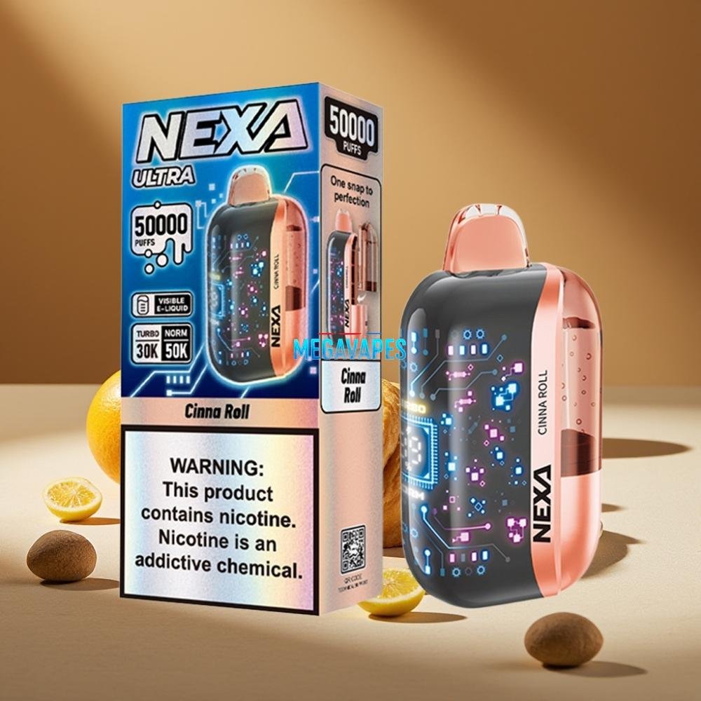 NEXA_Ultra_50K_Disposable_Vape_20mL_5_Cinna_Roll_800mAh_Dual_Mesh_Coil_2FV4873-1jpg - Mega Vapes Australia