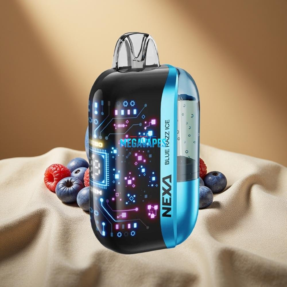 NEXA_Ultra_50K_Disposable_Vape_20mL_5_Nicotine_800mAh_Battery_Type_C_Charging_Blue_Razz_Ice_2FV4316jpg - Mega Vapes Australia