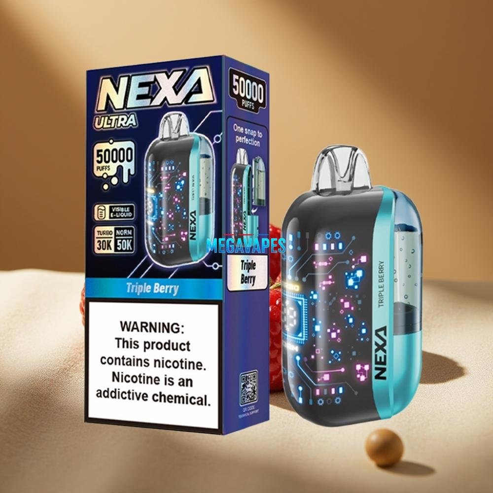 NEXA_Ultra_50K_Disposable_Vape_20mL_5_Nicotine_Triple_Berry_2FV4715-1jpg - Mega Vapes Australia