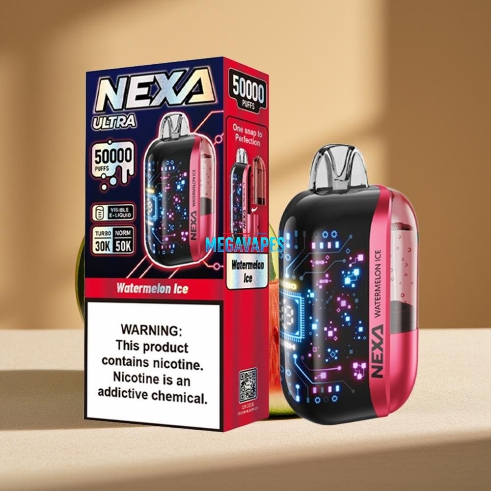 NEXA_Ultra_50K_Disposable_Vape_20mL_5_Nicotine_Watermelon_Ice_2FV4105-1jpg - Mega Vapes Australia