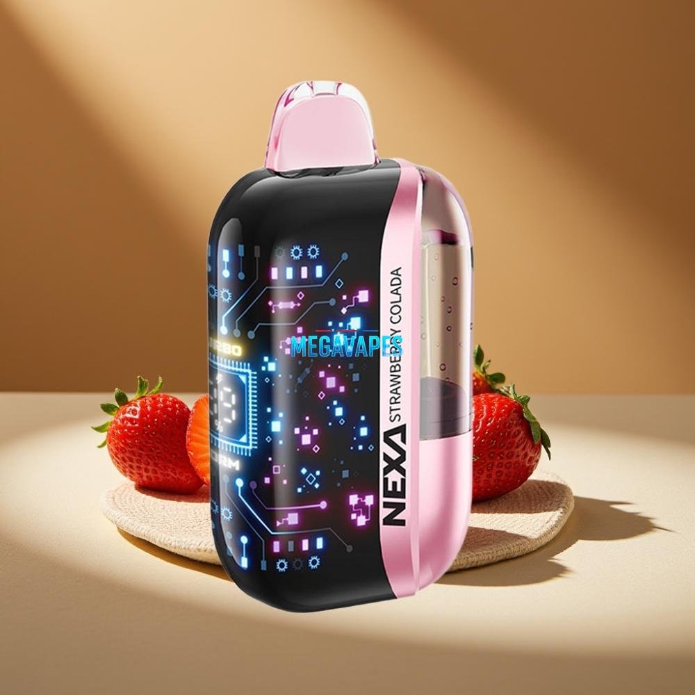 NEXA_Ultra_50K_Disposable_Vape_20ml_5_Nicotine_Dual_Mesh_Coils_Strawberry_Colada_2FV41084jpg - Mega Vapes Australia