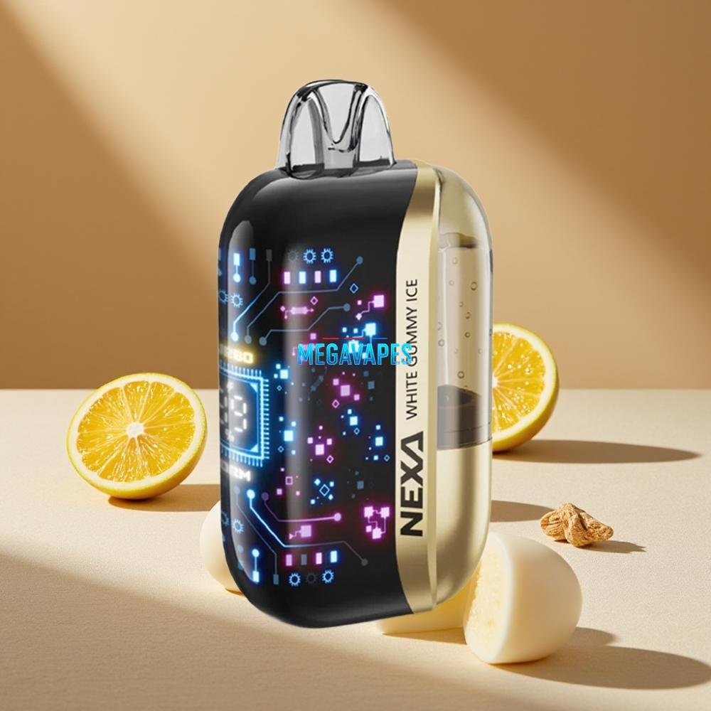 NEXA_Ultra_50K_Disposable_Vape_20ml_5_Nicotine_Dual_Mesh_Coils_White_Gummy_Ice_2FV4855jpg - Mega Vapes Australia