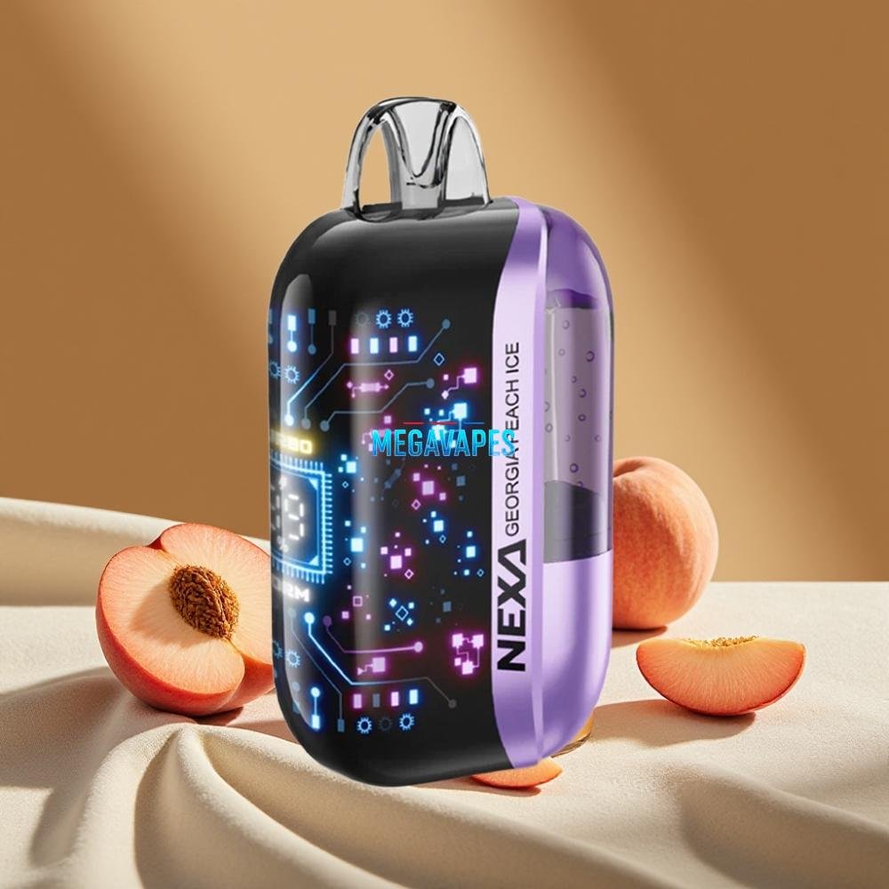 NEXA_Ultra_50K_Disposable_Vape_20ml_Prefilled_5_Nicotine_Type_C_Charging_Georgia_Peach_Ice_2FV4467jpg - Mega Vapes Australia